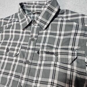 Sitka Gear Frontier Flannel Shirt Mens Small Plaid Button Long Sleeve Wool Blend